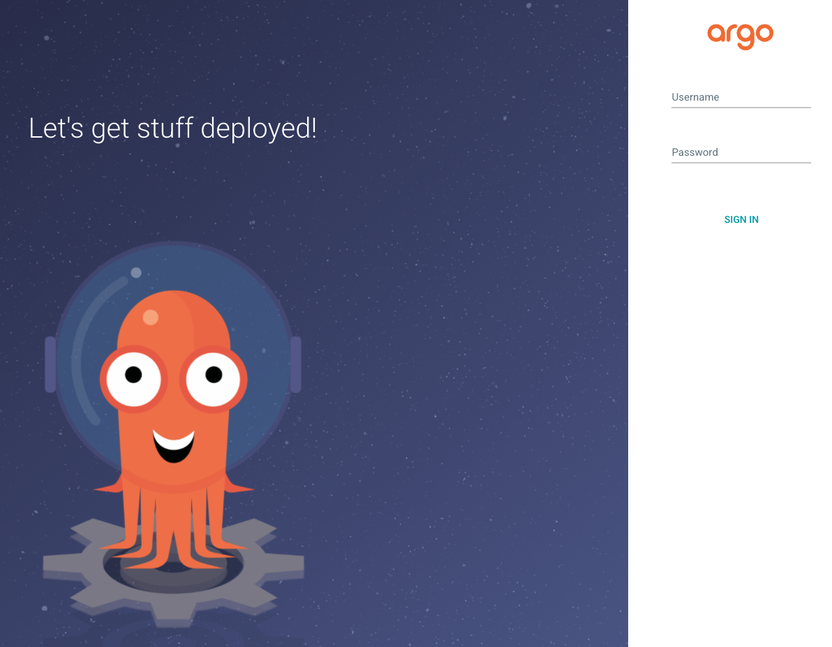 Image  of the ArgoCD login screen.